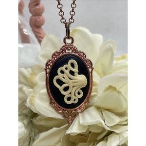 Nautical Sea Octopus Necklace Beach Cameo Rose Gold wedding Jewelry Birthday gif